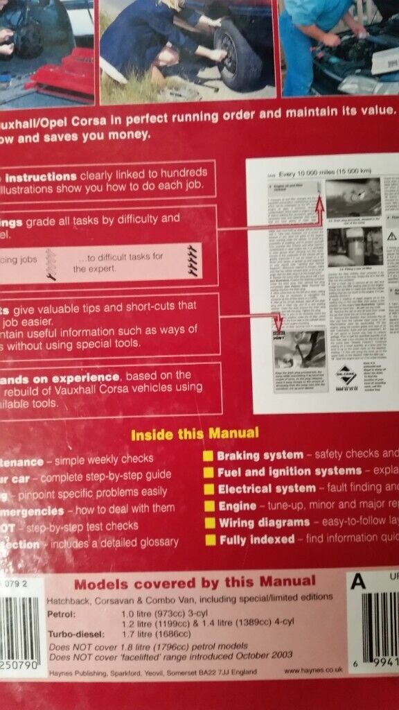 HAYNES VAUXHALL / OPEL WORKSHOP MANUAL