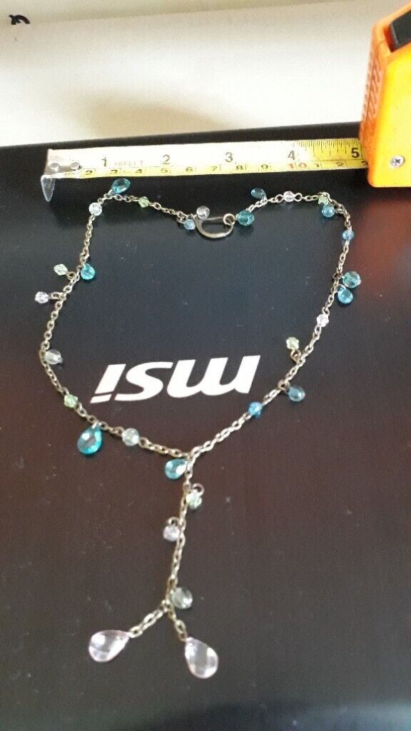 image for Necklace - pastel shades glass droplets