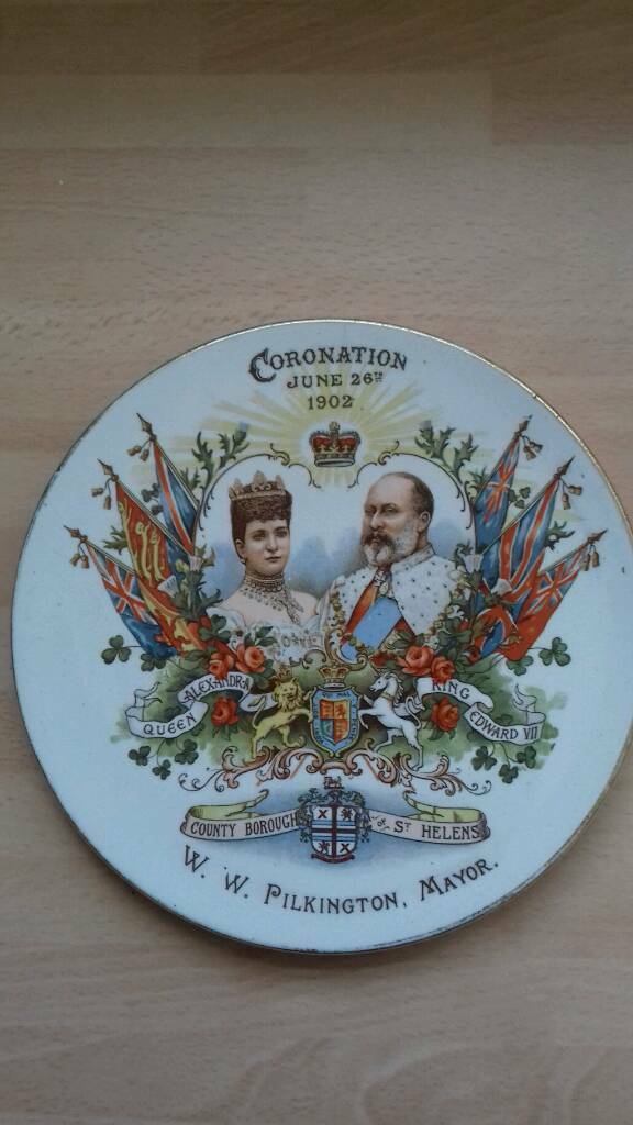 image for 2 x St Helens royal commemorative plates - free postage