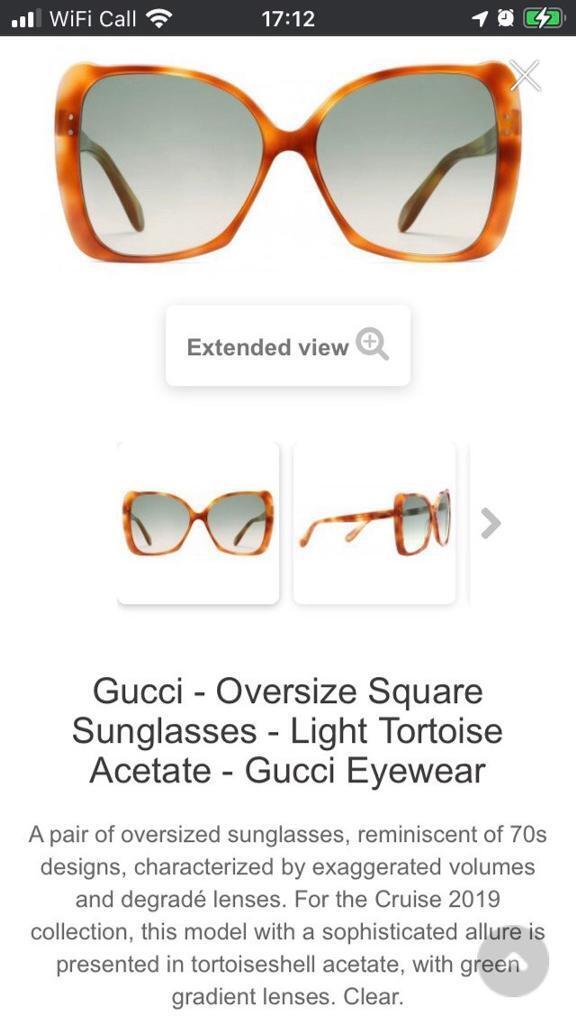 Gucci Light tortoiseshell acetate frame.