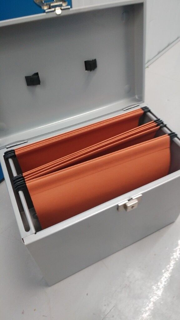 image for Metal filing case A4 storage security safe work office home