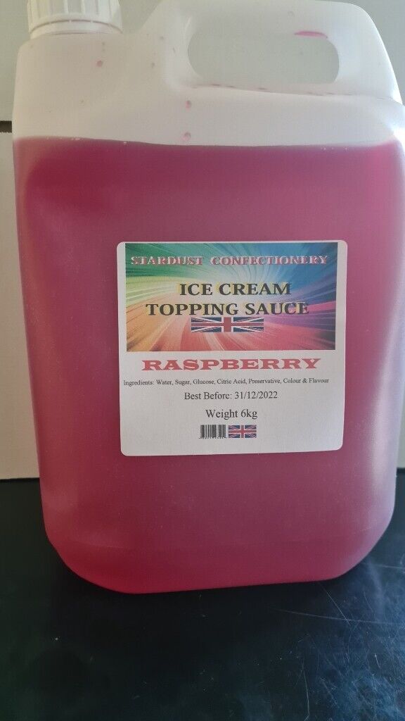 6 kg Ice cream Topping sauce Raspberry flavour 