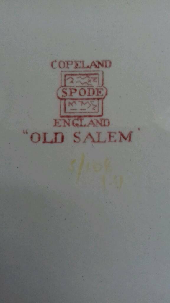 Copeland Spode " Old Salem" charger