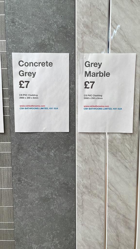 White sparkle CS PVC CLADDING 2950x250x8mm, tongue & groove, wet wall 