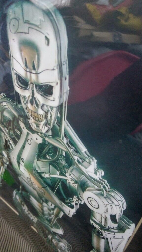 Terminator 3d pic t800 picture image films movie arnold t2 robot metal body building gym skynet