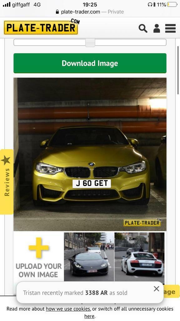 image for Private reg/plate “ J 60 GET”