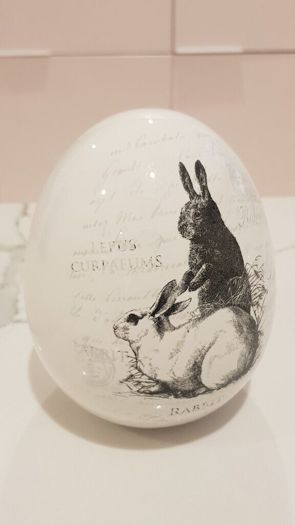 Egg Shaped Bunny Ornament 