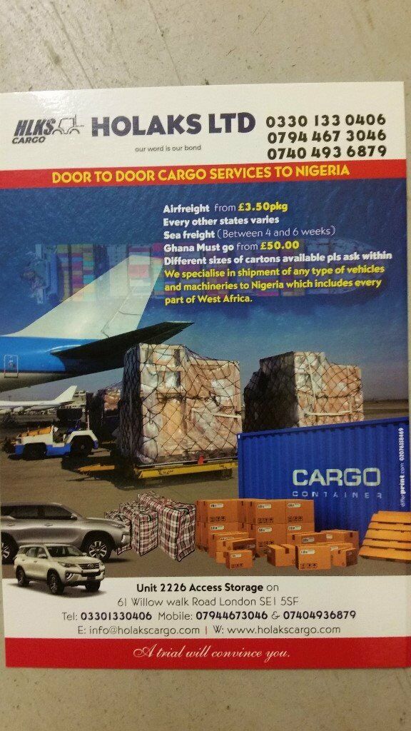 CARGO AND SHIP TO NIGERIA WITH HOLAKS CARGO 