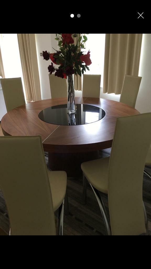 image for Set cream dining chair x 10 leather wayfair