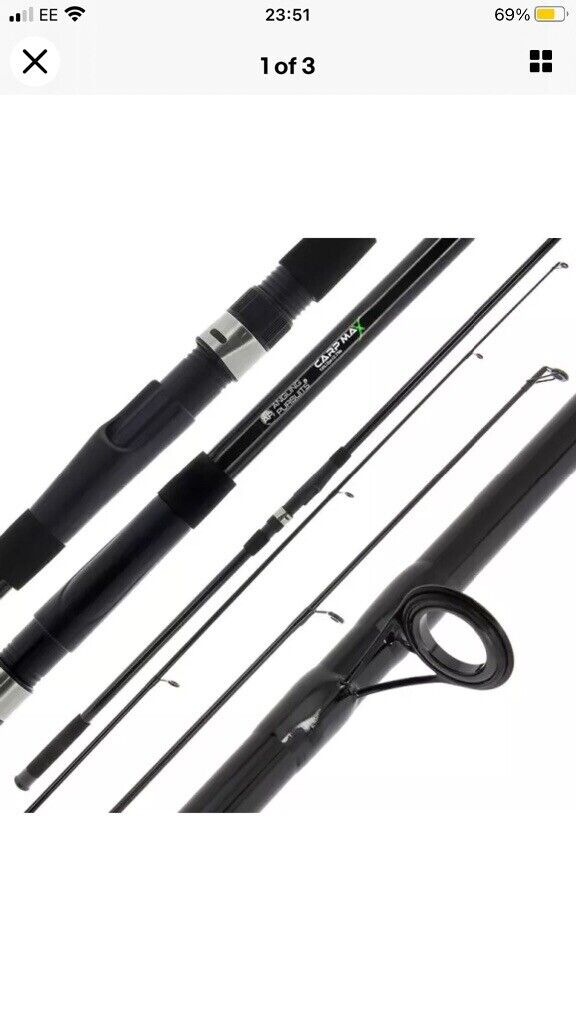 image for Brand new 2 x carp max 12 foot 2.75lb fishing rods