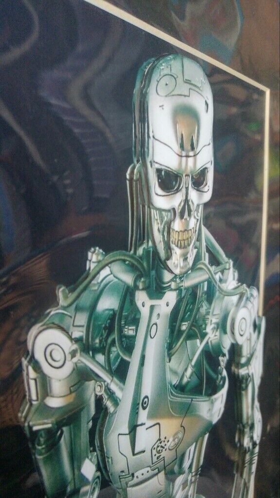Terminator 3d pic t800 picture image films movie arnold t2 robot metal body building gym skynet