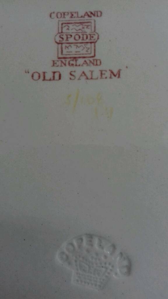 Copeland Spode " Old Salem" charger