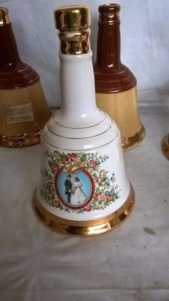 Collection of 6 wade decanters 