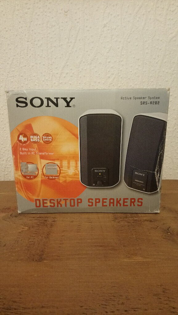 Sony SRS-A202 Desktop Speakers - Vintage 2003