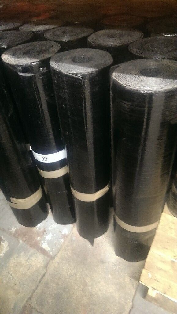 Black Mineral Felt Torch on SBS Roofing IKO Cap Sheet 8 m x1m 4 kg Green also available