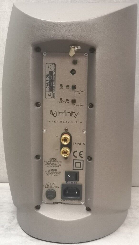 Infinity Intermezzo 2.6 Speakers with R.A.B.O.S. kit & stands