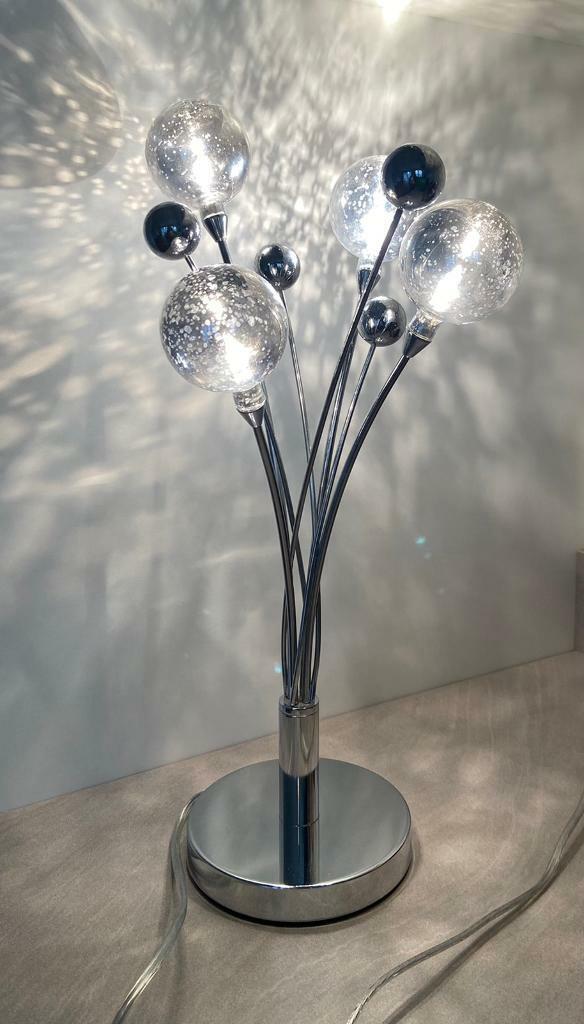 image for Silver table lamp - dimmable