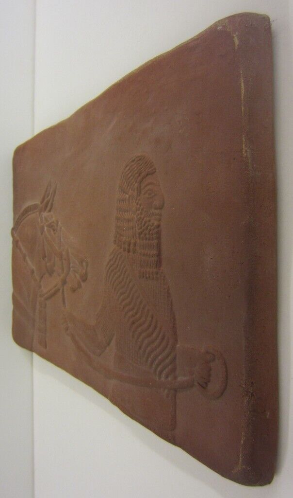 Assyrian Inspired 'Man with Horse' / One-Off Pottery Tile