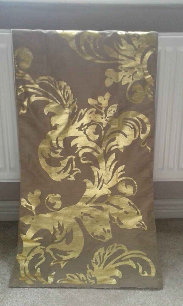 Next Gold Patterned Print Table Runner