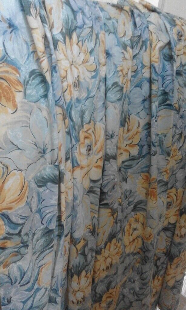 image for Pair of tailor made curtains, never used