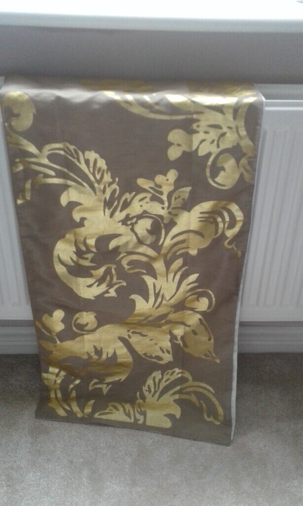 image for Next Gold Patterned Print Table Runner