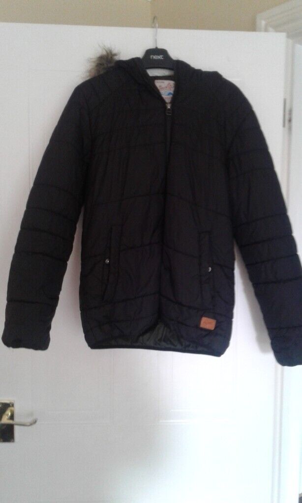 image for Jack & Jones Black Faux Fur Hooded Parka