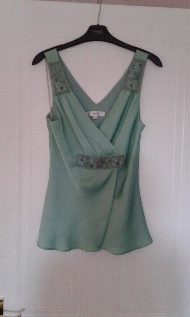 image for Next Ladies Tailored Sleeveless Mint Coloured Top