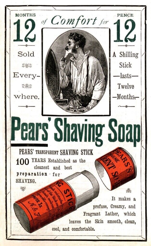 image for Container/Packaging for A & F Pears’s Genuine Transparent Soap Shaving Stick. Good vintage condition