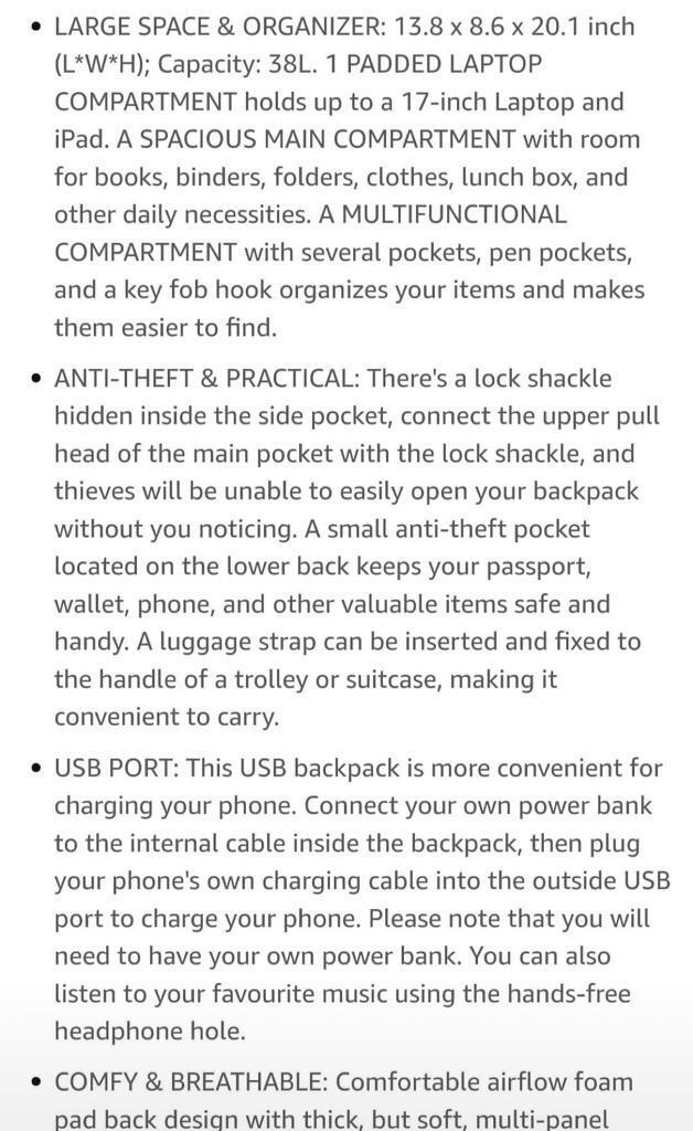 Laptop backpack 