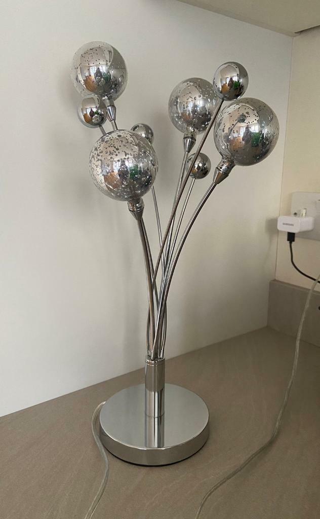 Silver table lamp - dimmable