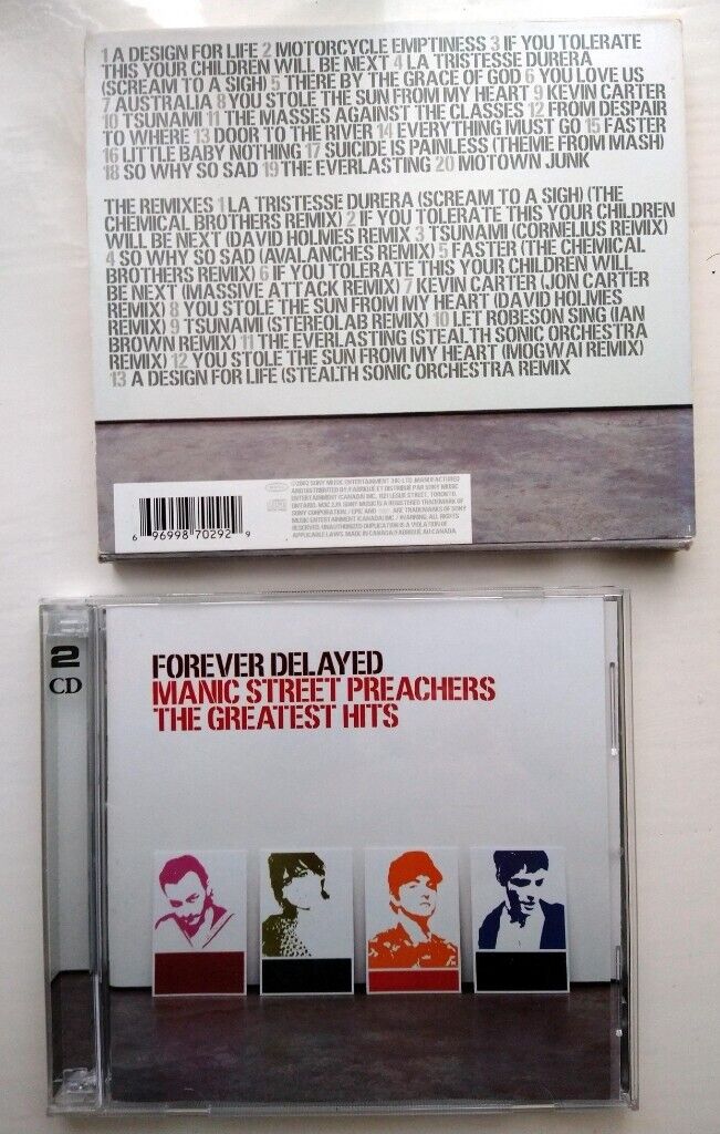 Manic Street Preachers TWO CD Albums - Know Your Enemy & Forever Delayed (Greatest Hits)
