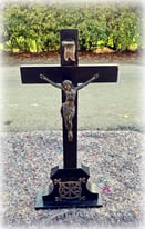 Antique free standing crucifix 