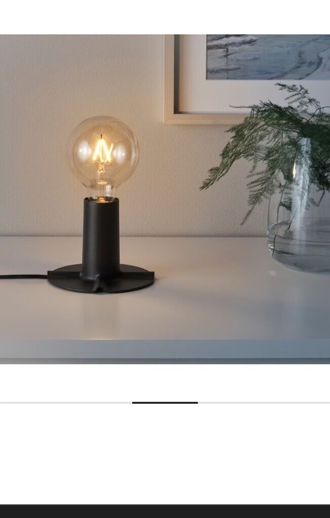 Brand New SKALLRAN Table lamp base, dark grey/metal | in Plymouth, Devon |  Gumtree