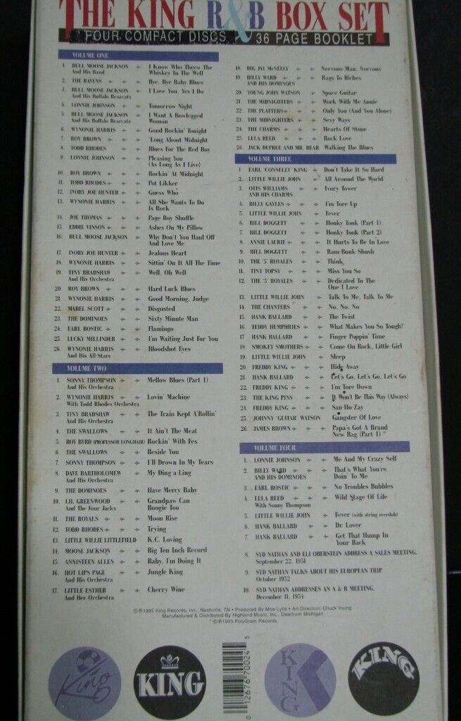 The King R&B Box Set Very Rare (4xCD, Compilation) Including 85 Songs + 36 Page Color Booklet  £20