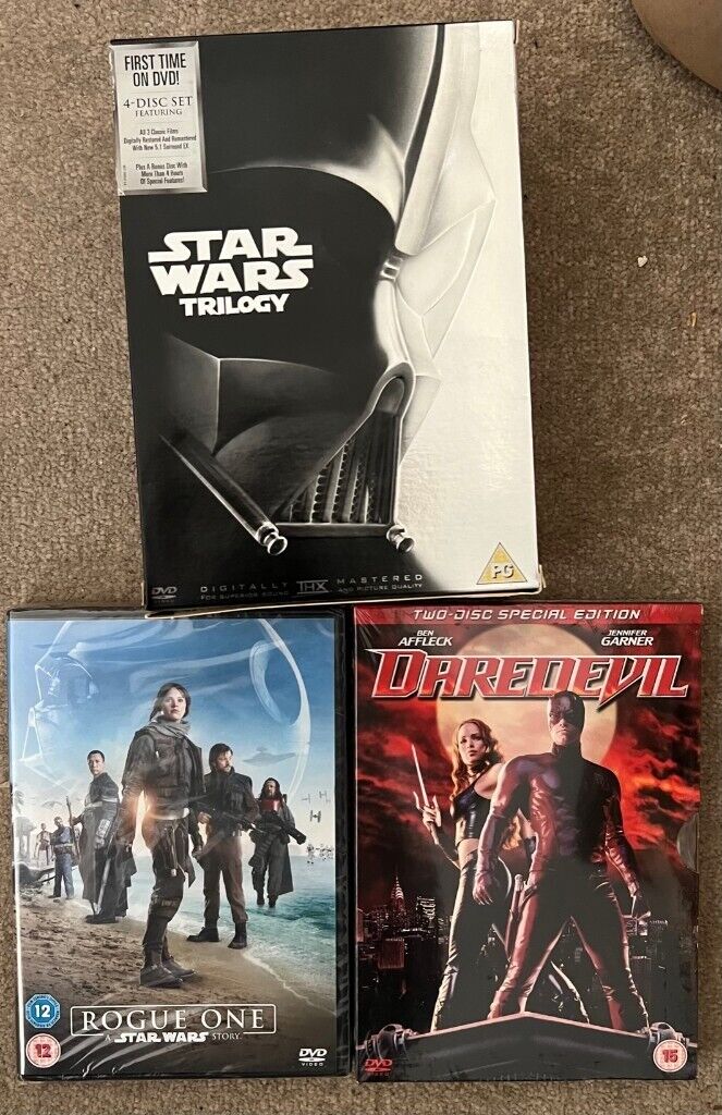Star Wars original DVD box set, plus Rogue One and Daredevil both still sealed