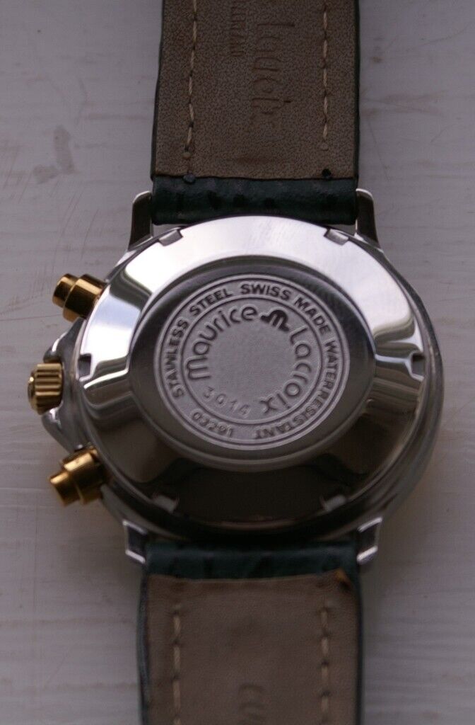 Maurice Lacroix automatic mechanical chronograph wristwatch - new old - '90s - Val 7750