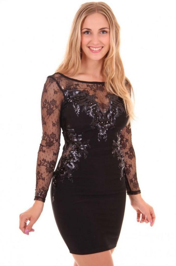 Lipsy Lace and sequin dress