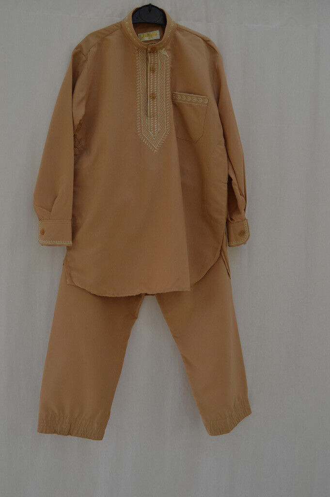 image for Mens Shalwar Kamees Shirt and Trousers Indian Pakistan Dress Eid Ramadan Gift Boys Mens Sale New