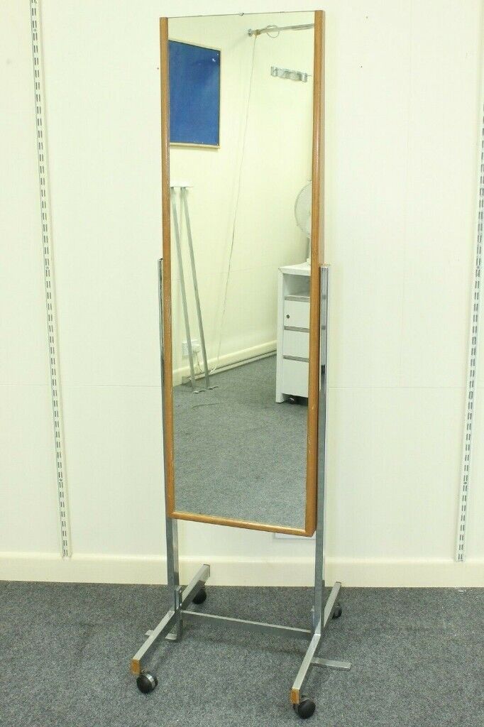 Mirror Freestanding Mobile Double Sided Mirror Store Retail Home UK MADE
