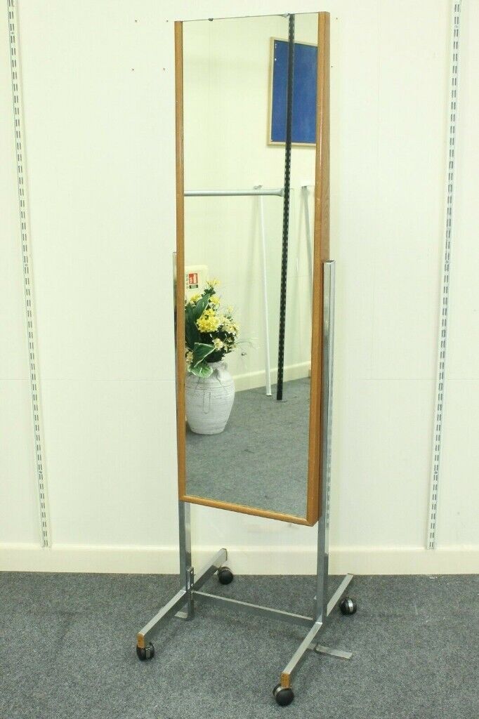 Mirror Freestanding Mobile Double Sided Mirror Store Retail Home UK MADE