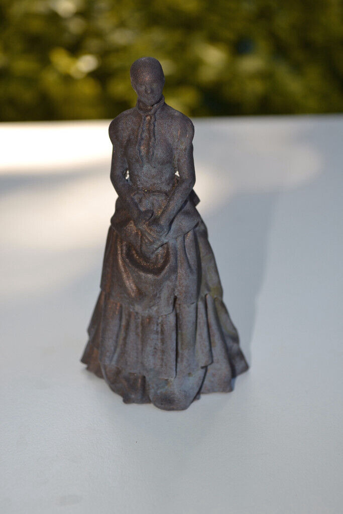 1800s/ Victorian lady? faux bronze statue/ sculpture