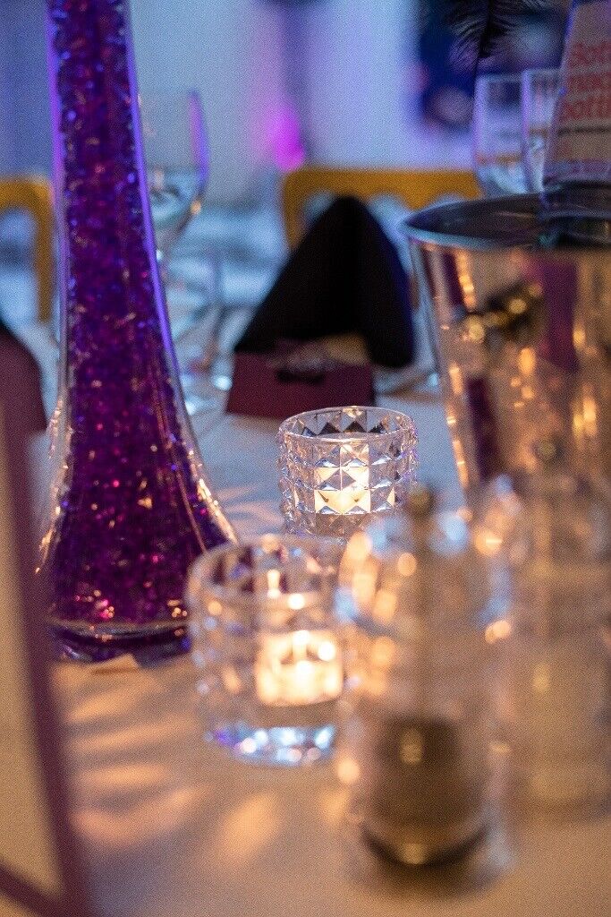 Purple sparkling crystals to make your vases/tables look gorgeous!