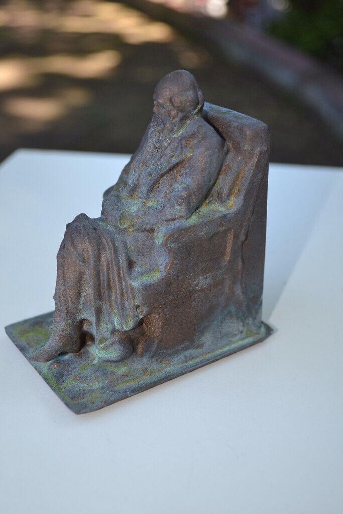 Charles Darwin faux bronze statue/ sculpture