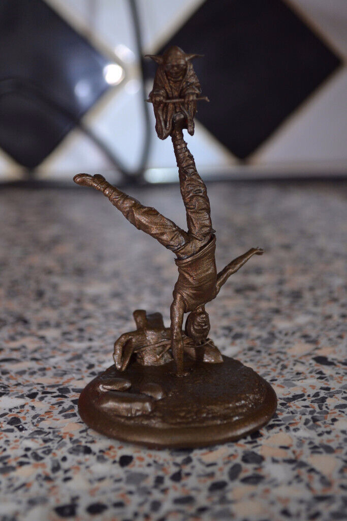image for Jedi in training! Star Wars, Yoda Luke Faux Bronze statue/ sculpture