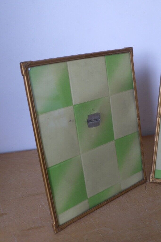 Matching Pair of Art Deco Vintage 1920s/1930s Metal Stand-Up Picture Photo Frames. £40 for the pair