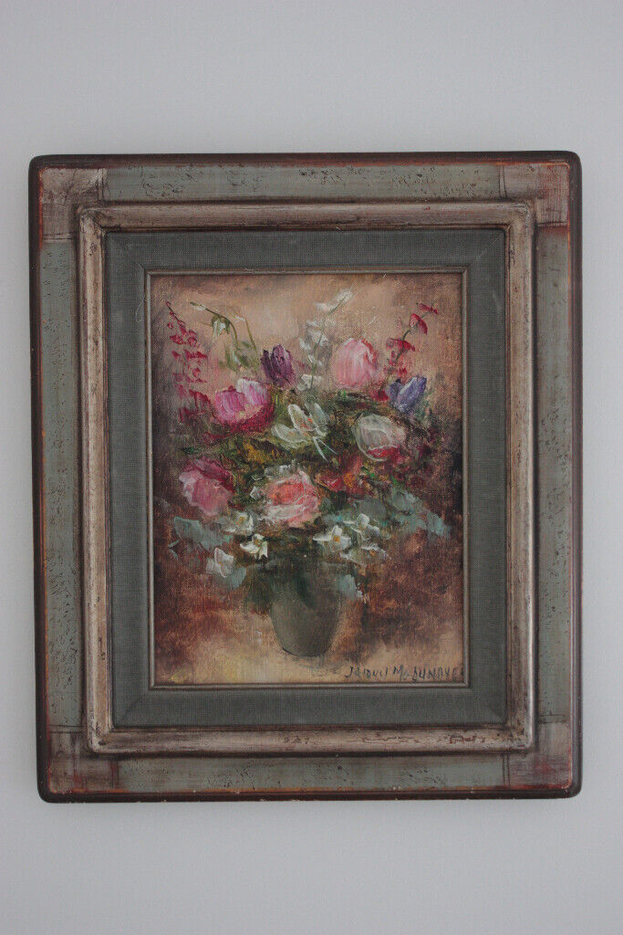 image for JACQUES MICHEL G. DUNOYER (French), Flowers, Oil on Canvas painting, signed