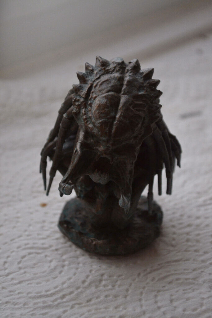 Mini Predator bust finished in aged bronze effect