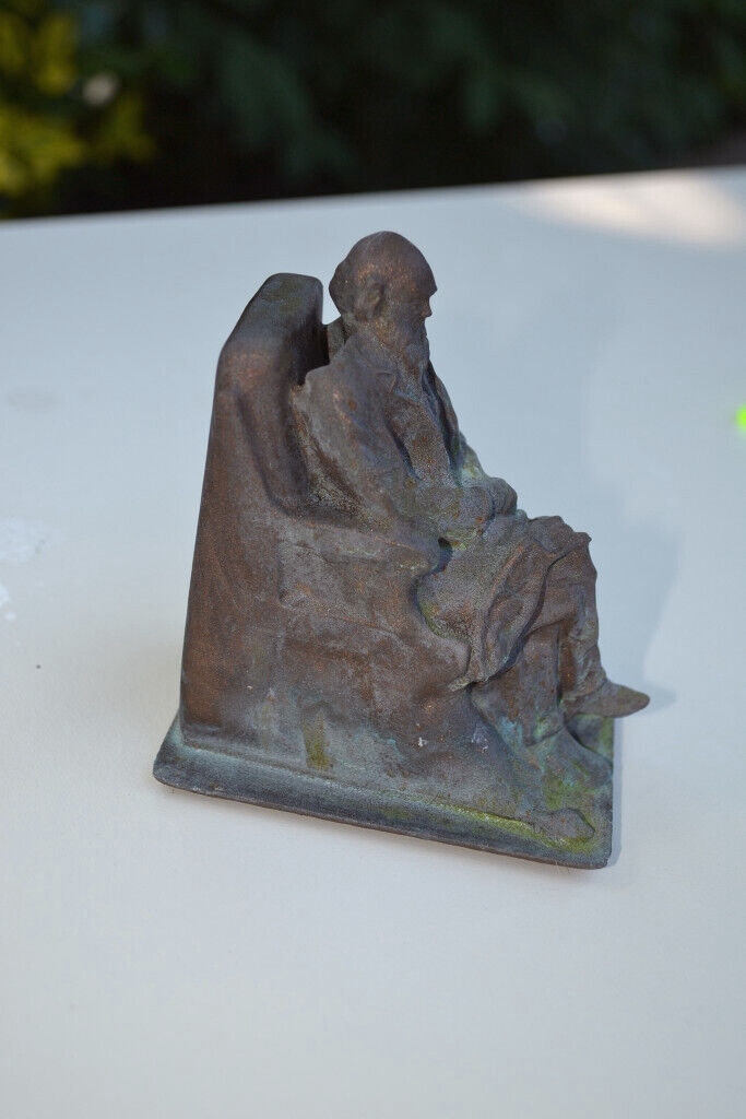 Charles Darwin faux bronze statue/ sculpture