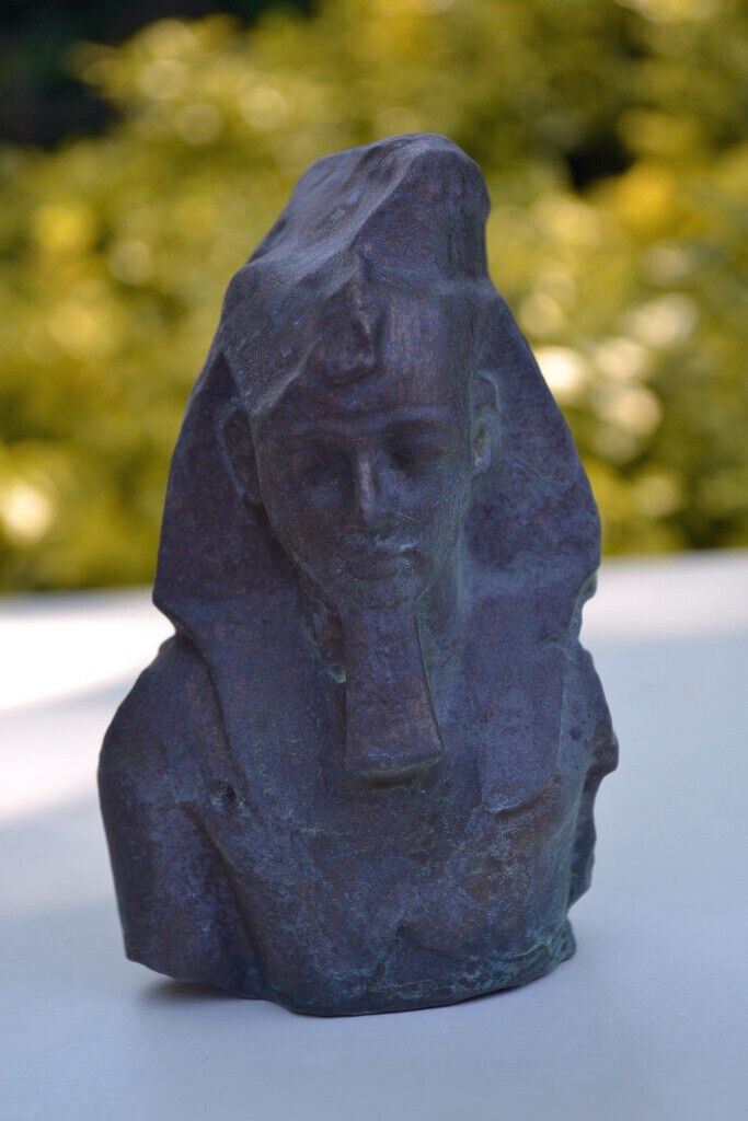 Ramesses II Ozymandias Egyptian faux bronze statue/ sculpture