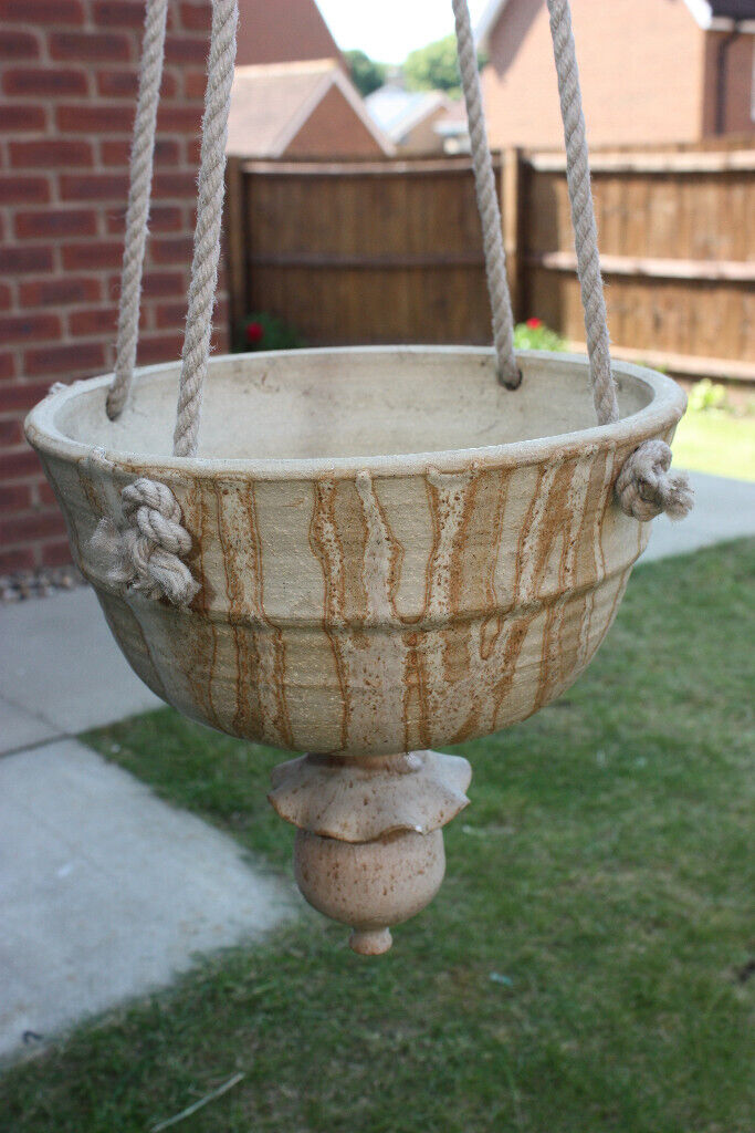 image for Stone garden hanging flower planter pot